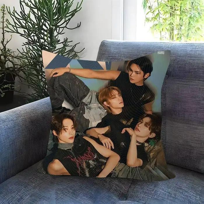 Housse de coussin décorative pour la maison, le bureau, la chambre, le canapé, la voiture, 45x45, gr