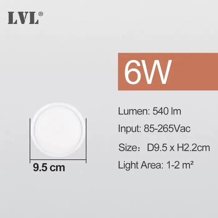 Plafonnier LED moderne petit rond 6W 9W 13W 18W 24W 110V 230V panneau lumineux pour toilettes porche