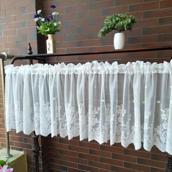 Rideaux européens en dentelle blanche