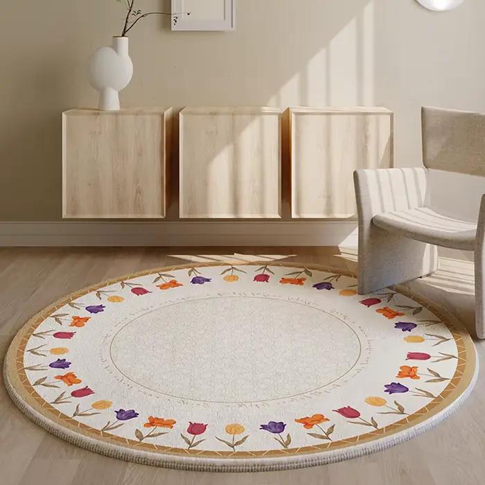 Tapis rond Lea pour chambre à coucher, salon