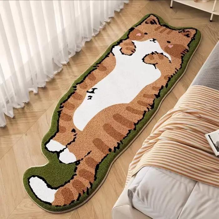 Vikama chat Long tapis drôle moelleux tapis de chevet tapis de sol salon chambre d'enfants tapis lav