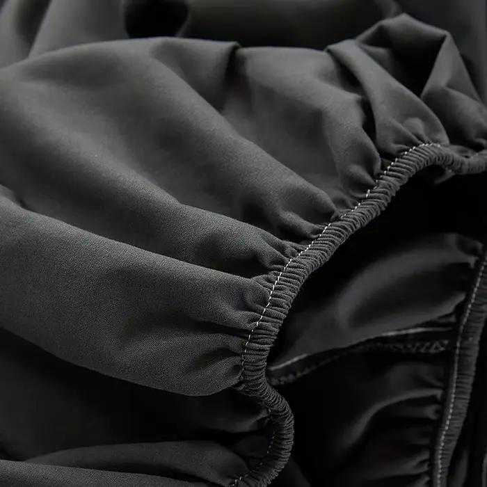 Drap-housse 100% coton avec bande élastique, housse de matelas réglable antidérapante de couleur uni