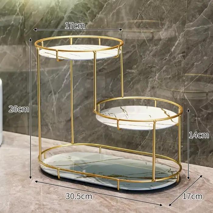 Support de rangement de salle de bain de luxe léger, comptoir de toilette, supports de rangement de 