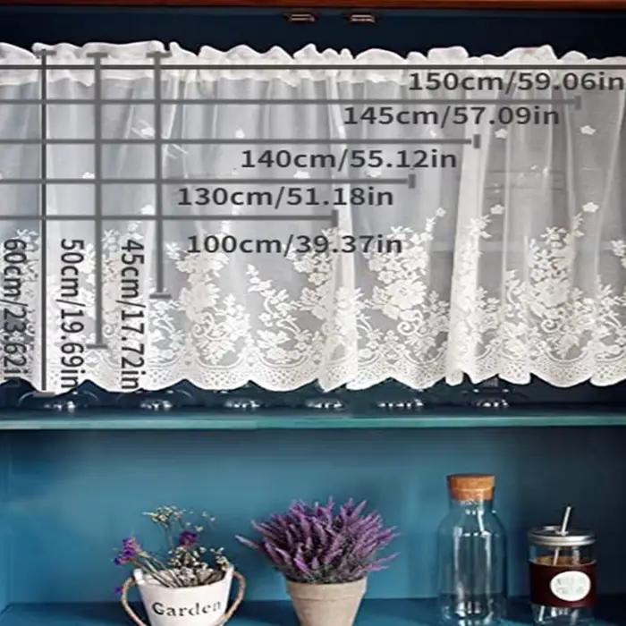 Rideaux européens en dentelle blanche