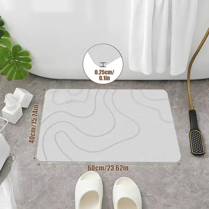 Tapis de bain intérieur en pierre de diatomite, tapis de boue de diatomite douce, Absorption d'eau, 