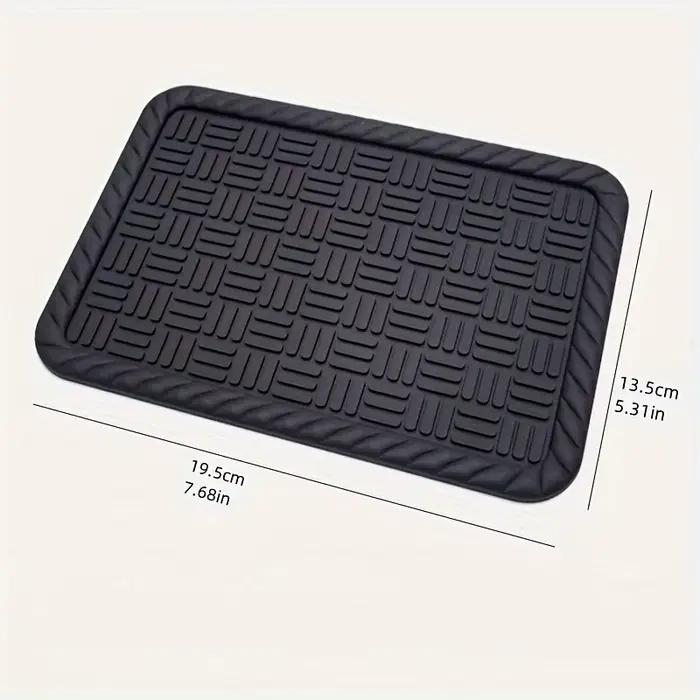 Tapis de voiture antidérapant en PVC durable - Tapis de rangement pour téléphone et clés résistant à
