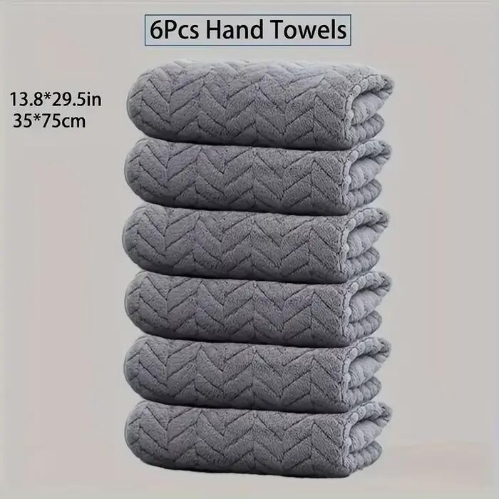 Ensemble de serviettes 4/6 pièces - Serviettes douces et absorbantes, 2 options de taille, confortab