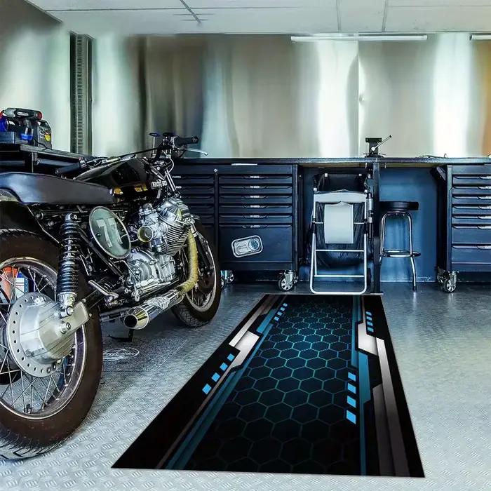 Tapis de sol pour garage de moto VIKAMA, tapis d'exposition pour course, résistant à l'huile et à l'