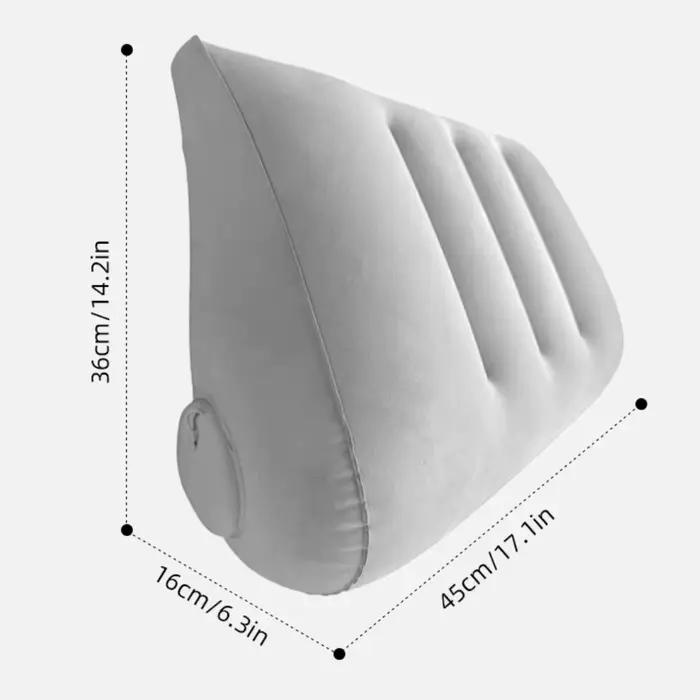Coussin de soutien triangulaire portable et souple, oreiller gonflable léger pour le lit, les voyage
