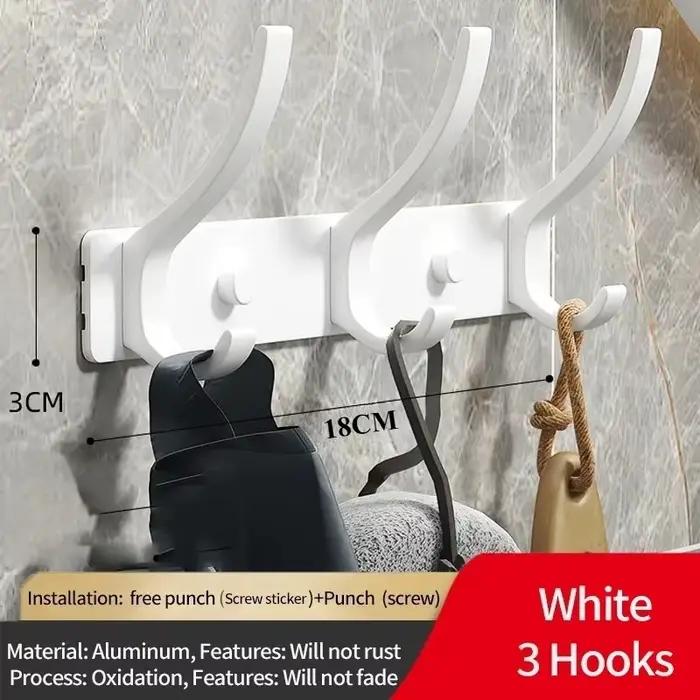 Crochets pliants pour Robe, noir et blanc, porte-serviettes, support mural pour ongles, porte-mantea