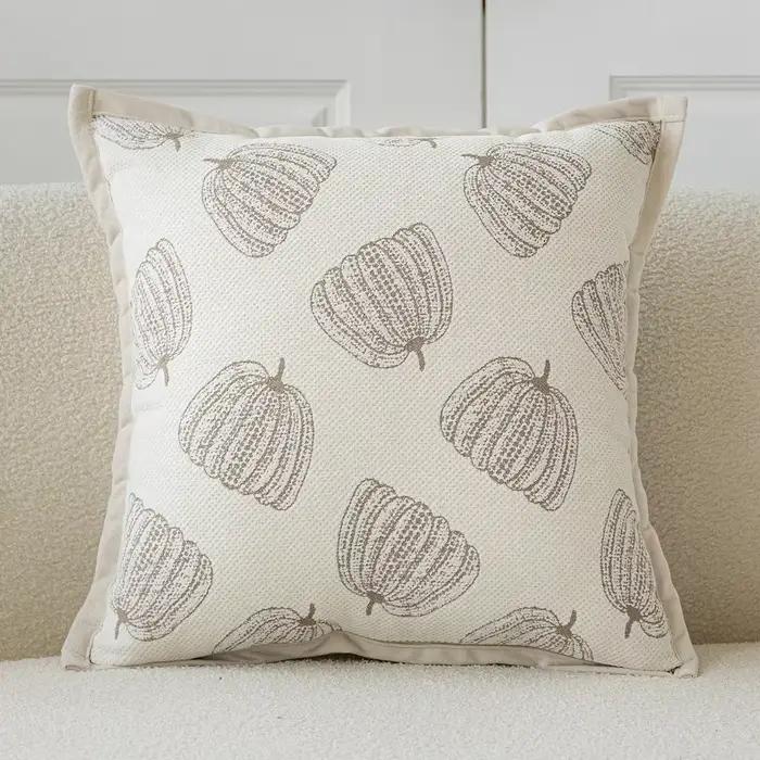 Juste de coussin Jacquard de style crème INS, taie d'oreiller nordique légère, luxe, salon, oreiller