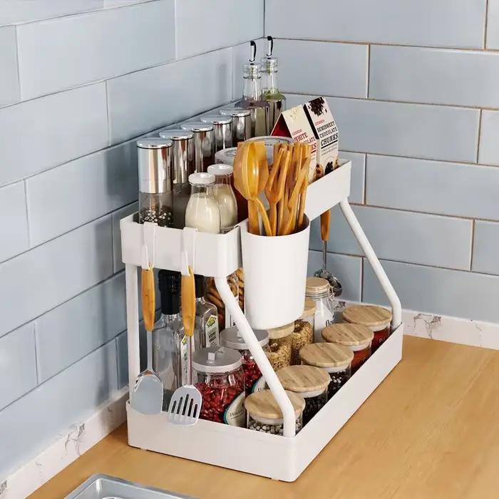 Organisateur sous évier de salle de bain, rangement multi-niveaux pour tiroirs de cuisine, étagère à