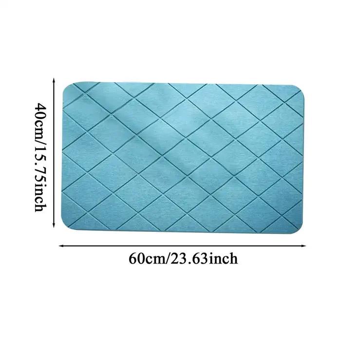 Tapis de bain antidérapant en pierre de Diatomite, doux, Absorption d'eau, séchage rapide, tapis de 