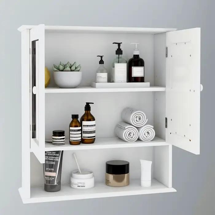 Dreamzon-Armoire HOWall avec portes et étagères à double miroir