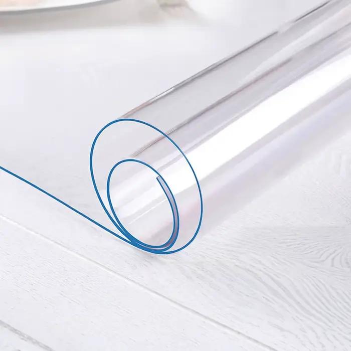 Tapis de table transparent en PVC – Verre souple imperméable et résistant à l'huile pour tables à ma