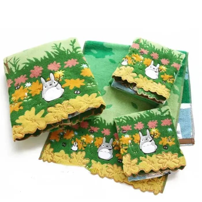 Mignon 100% coton broderie dessin animé serviettes salle de bain petite serviette Batrh pour enfants