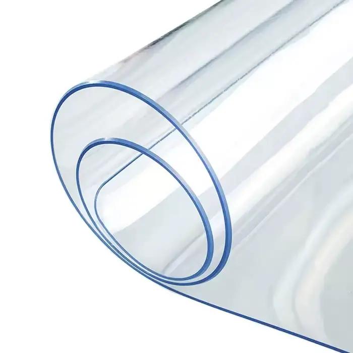 Nappe de Table transparente en PVC, imperméable, résistante à l'huile, tapis de bureau en verre soup