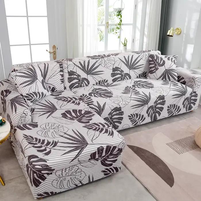 housse canape dangle pour Salon Imprimé Extensible housse canapé forme de L Élastique housses de can