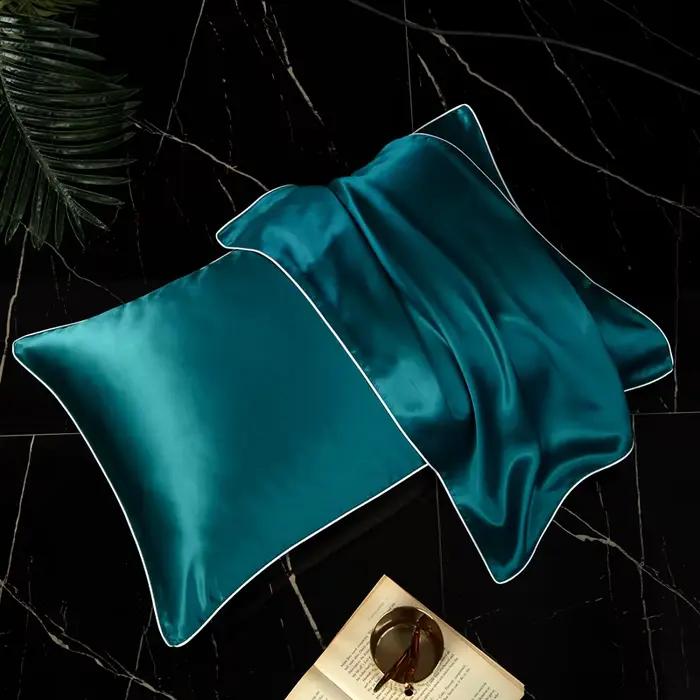 Taie d'oreiller Mulberry InjCharmeuse, avec dessous Lyocell pour les cheveux et la peau, fermeture e