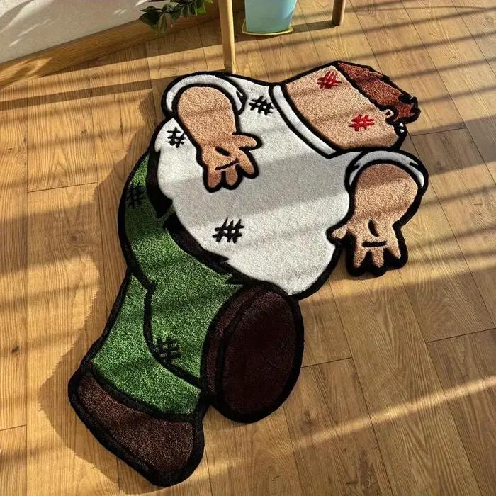 Tapis de personnage de dessin animé VIKAMA, tapis en peluche pour chambre de garçon, tapis de bord d