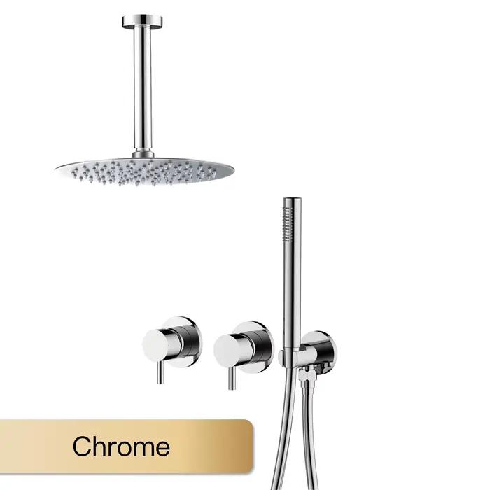 AITANA – système de douche minimaliste en Nickel brossé, salle de bain, mural, moderne, intégré, dou