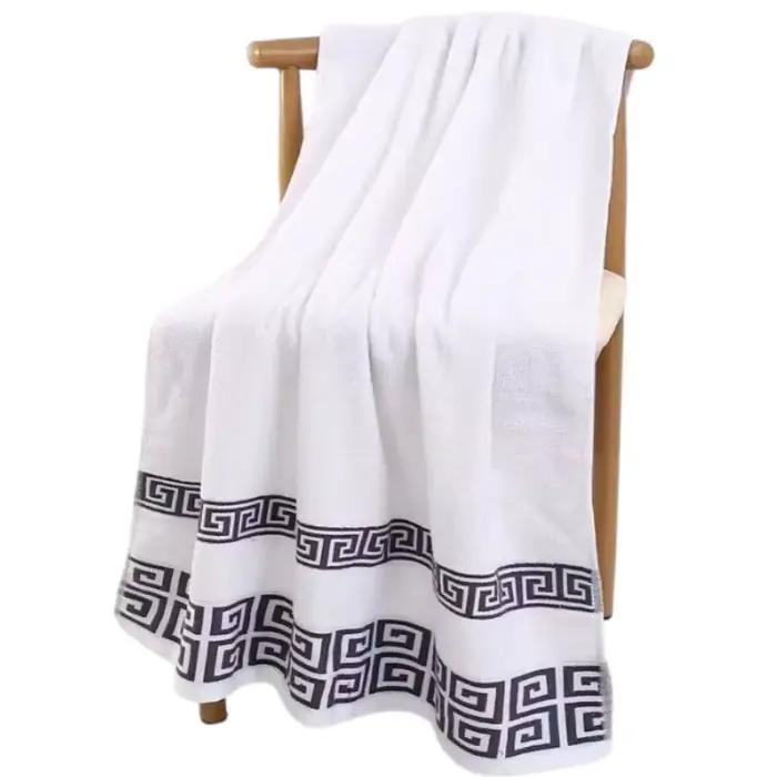 Serviette de bain surdimensionnée 140x70cm noir vert blanc bleu blanc marron cadeau brodé grande ser
