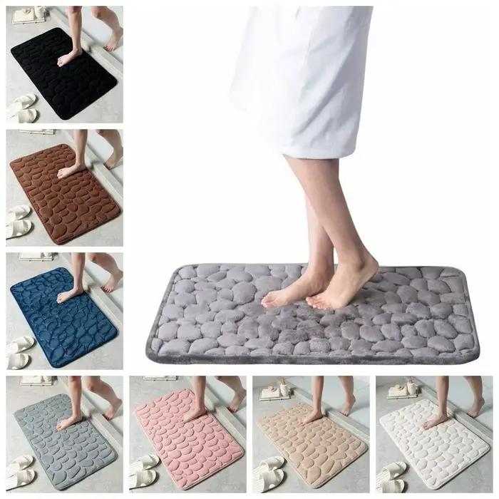 Tapis de bain en relief pavé