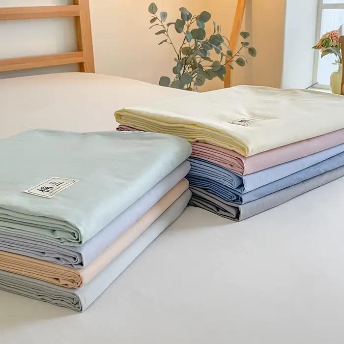 Drap plat de lit 100% coton pour lit Double