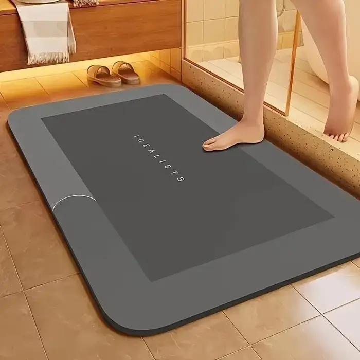 Tapis de bain en terre de diatomée super absorbant