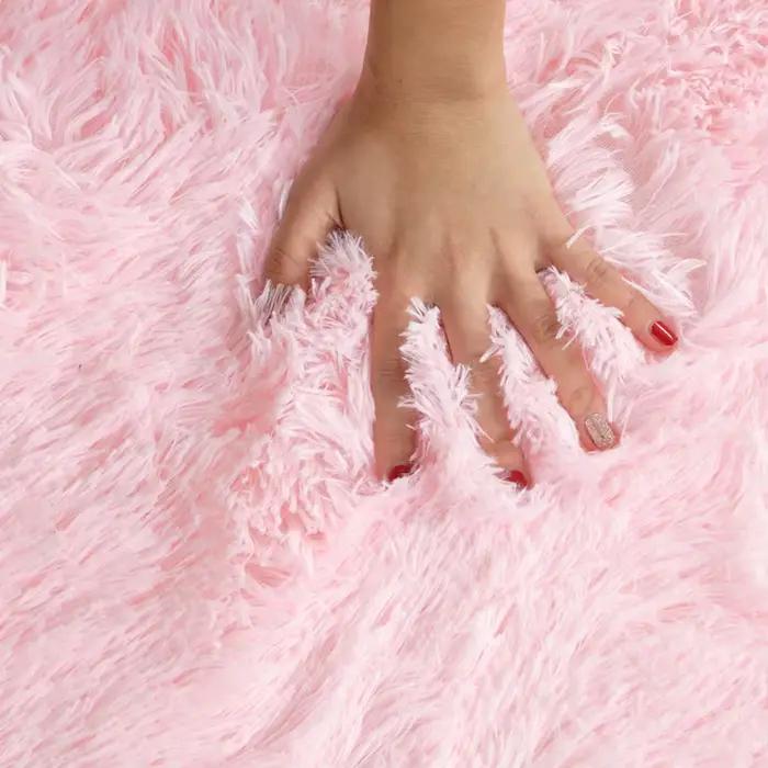 Tapis rond moelleux lea pour salon