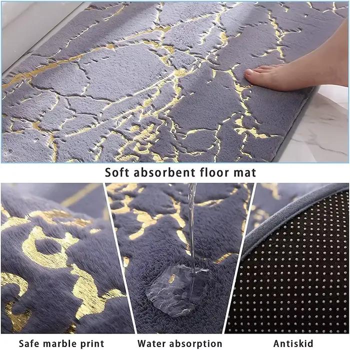 Inyahome – tapis de salle de bain en marbre