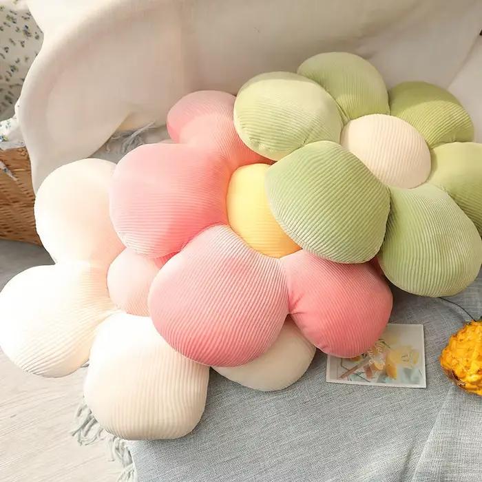 6 Styles d'oreillers de tournesol, petites coussins de marguerite, pétales de fleurs, cadeaux d'anniversaire mignons, décorations pour la maison, chambre à coucher, fournitures de bureau, 40cm
