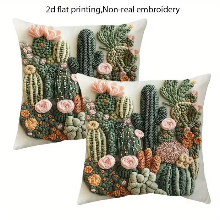Housse de coussin Cactus Succulent