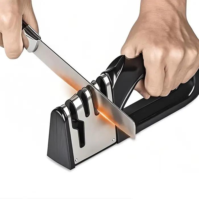 Affûteur de couteaux de cuisine 4 en 1, ensemble d'affûtage de couteaux multifonction à Base antidérapante Portable, accessoires de gadgets de cuisine