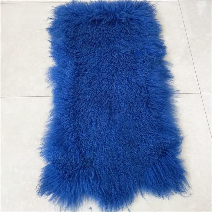 Tapis en fourrure de mouton de Mongolie naturelle en gros