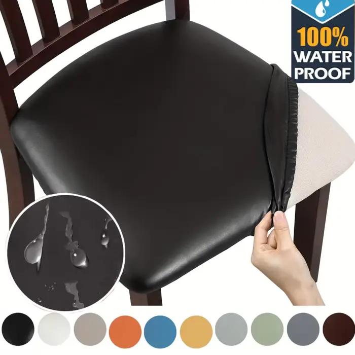 Housse de coussin de chaise imperméable en PU