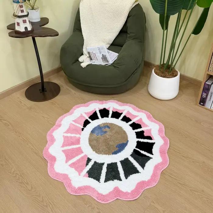 Tapis touffeté à motif de Globe créatif