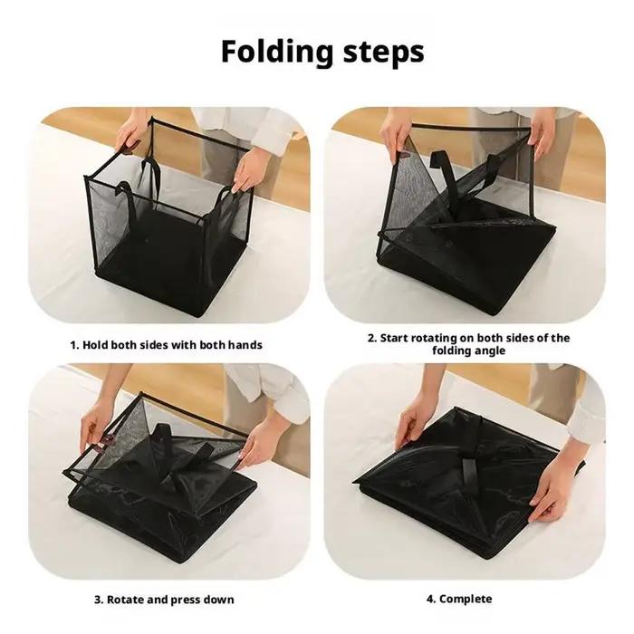 Panier à linge carré pliable