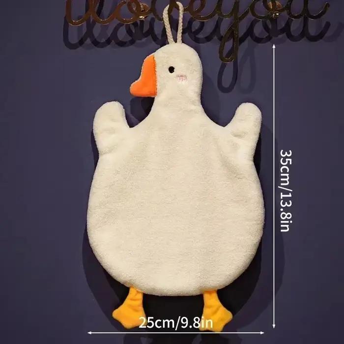 Serviettes à main canard mignon serviette suspendue cuisine salle de bain oie boule