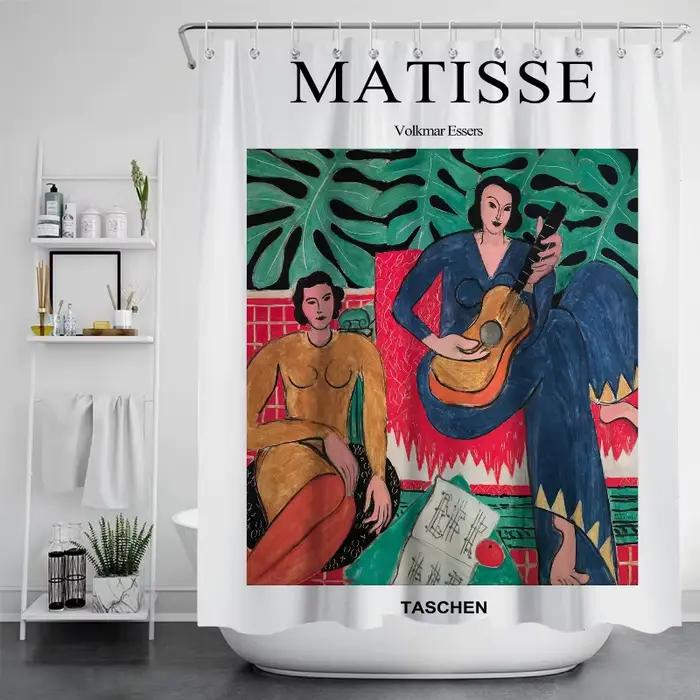 Rideau de douche imperméable et anti-moisissure