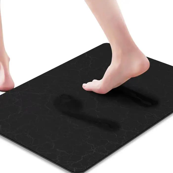 Tapis de bain en diatomite marbrée antidérapant