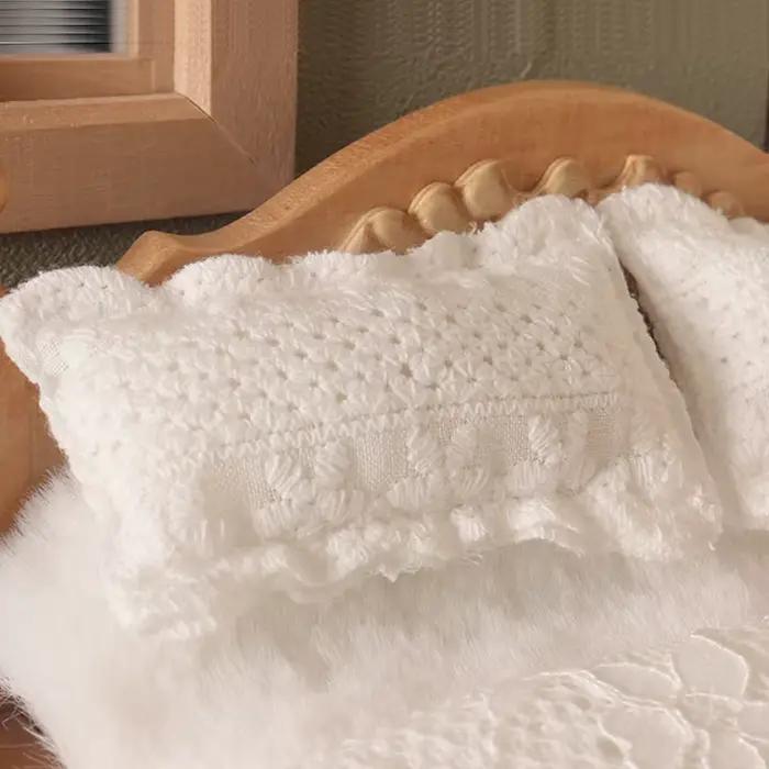 Ensemble de literie en dentelle blanche
