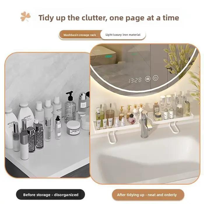 Étagère de salle de bain sans perçage