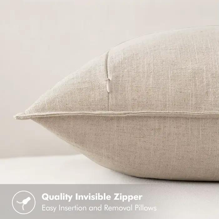 Housses de coussin décoratives en lin