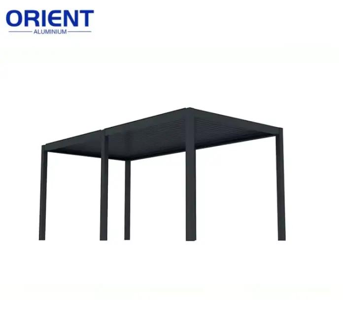 Pergola extérieure à lames orientables, en alliage d'aluminium 3x3m/3x4m/4x4m, auvent de pergola en aluminium, gazebo de patio imperméable, parasol de jardin moderne