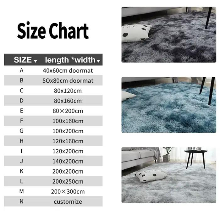 Tapis gris pour salon, en peluche