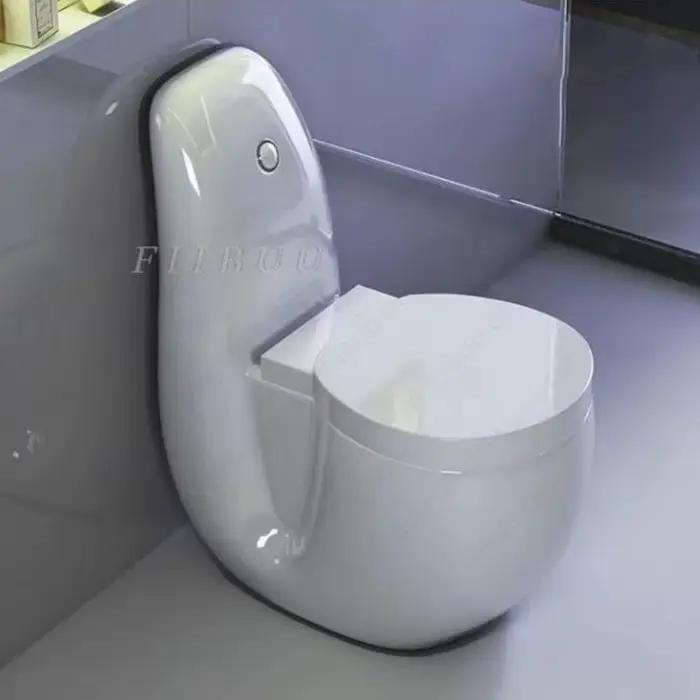 Toilettes une pièce, nouvelle toilette domestique pour boîtier de petite taille, créatives, sans limite de pression d'eau pour salles de bains, siège à fermeture douce