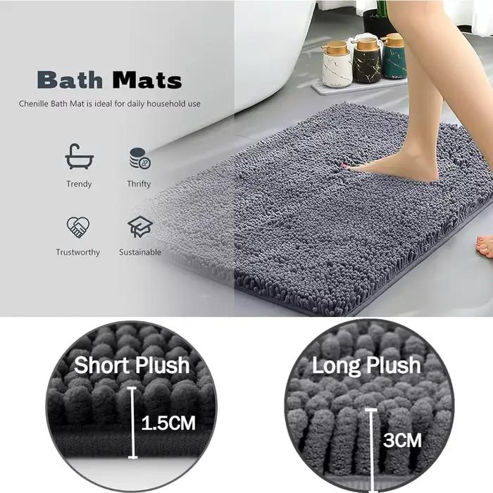 Ensemble de tapis de salle de bain absorbants