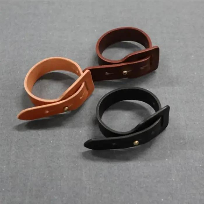 Rideau à cravate arrière boucle pu-leathers