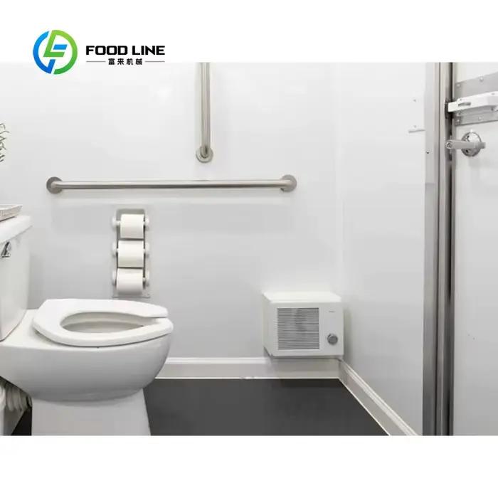 Remorque de salle de bain mobile de luxe personnalisée tout-en-un pour l'extérieur avec toilettes, douche et lavabo pour événements